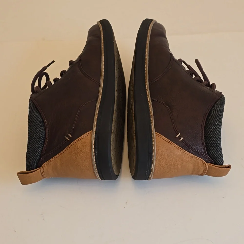 Skechers Men's Chukka Red Brown Boots Air Cooled Helmer Lace Up Size 10